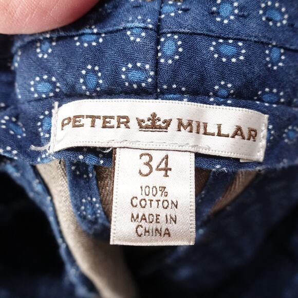 Peter Millar Pants Mens 34x30 Brown Straight Leg 100% Cotton Casual Classic - A3 - Picture 6 of 7